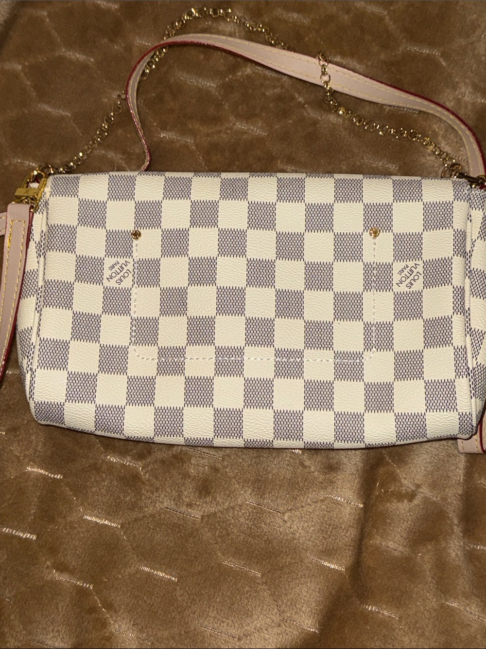 Damier Azur Crossbody Bag in White/Blue - Picture 8 of 8